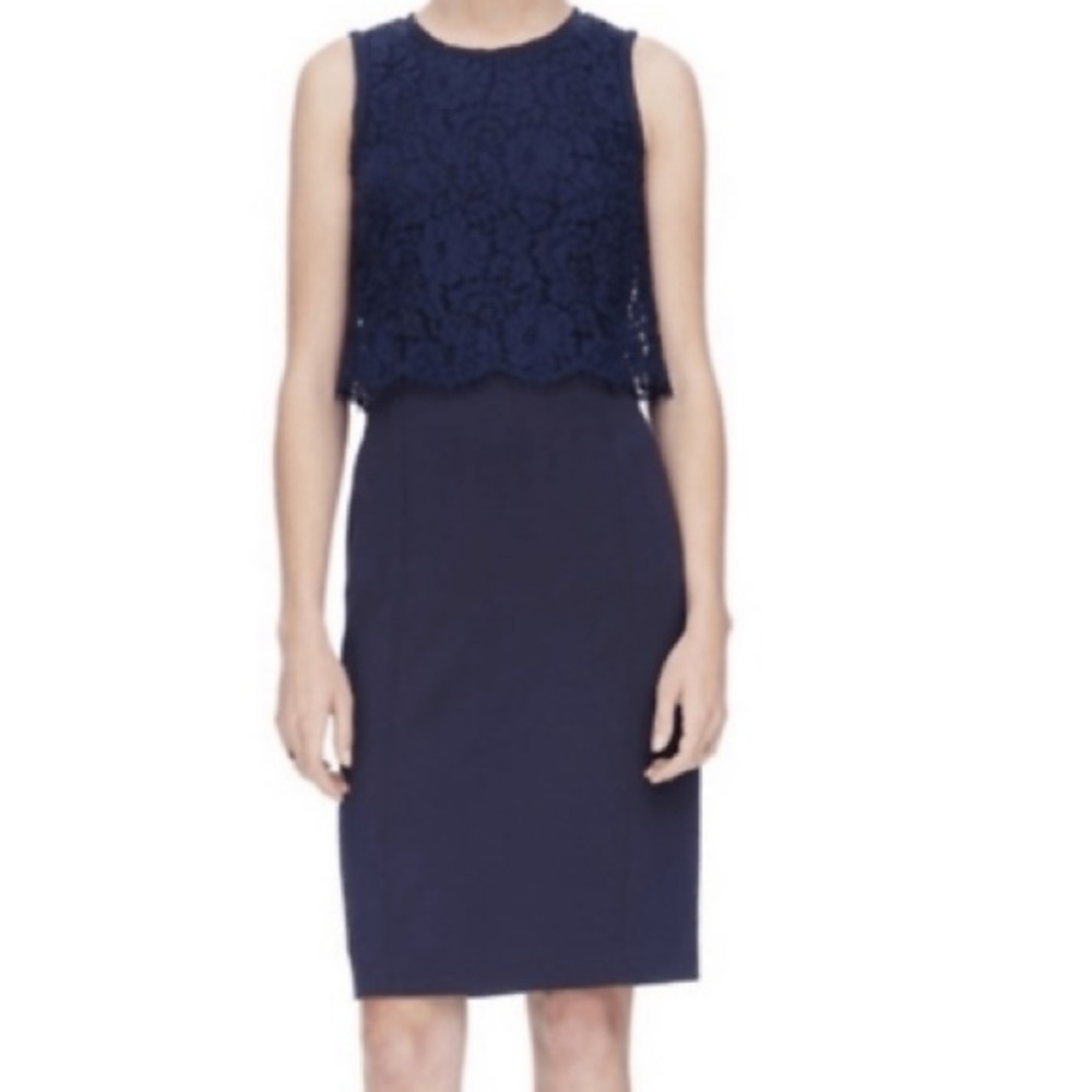 Rebecca Taylor Navy Lace Dress Sz 10